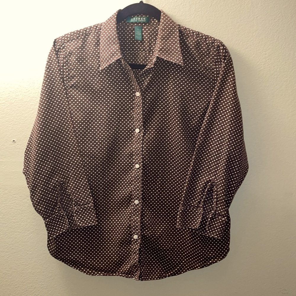 Lauren Ralph Lauren 3/4 sleeve women button down blouse